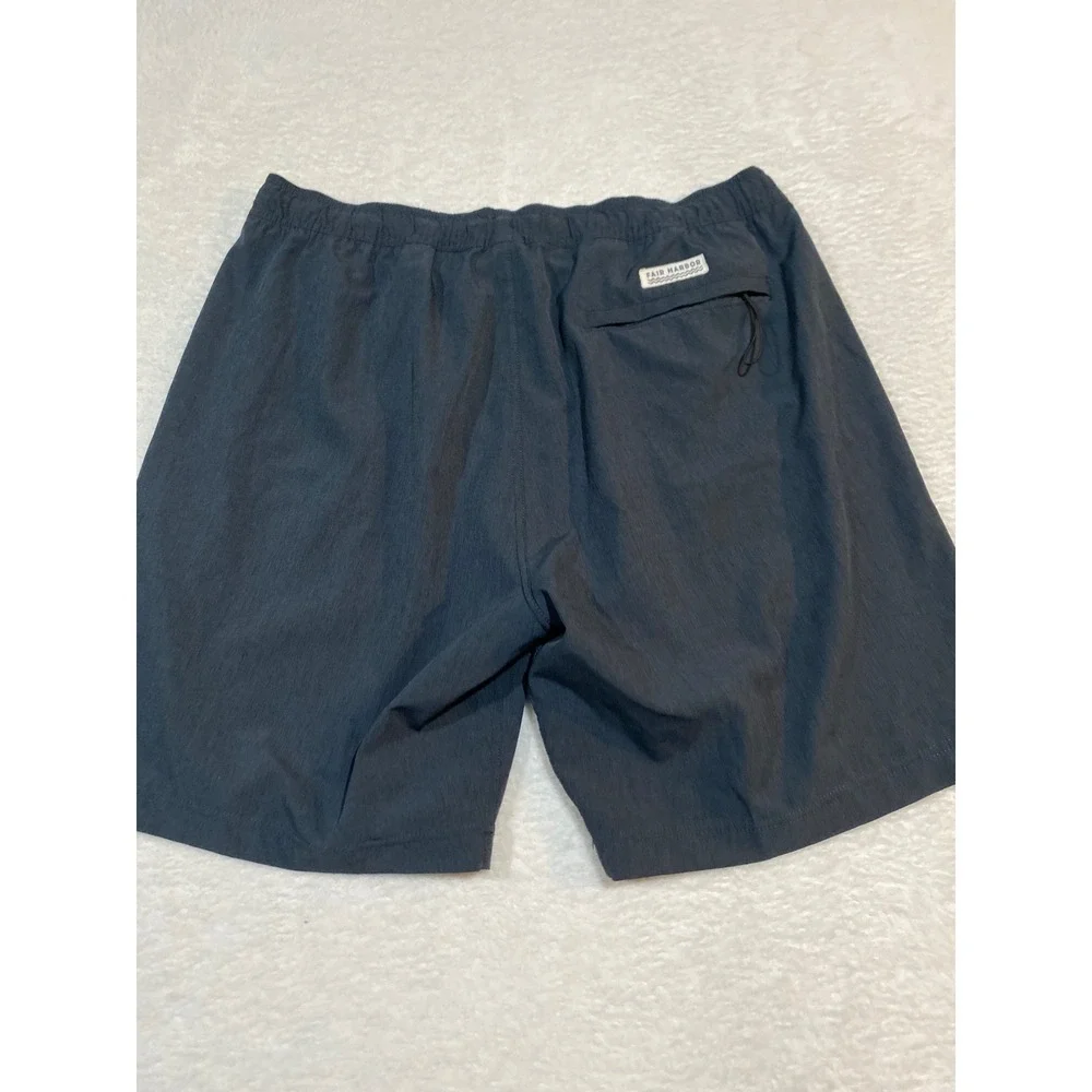 Fair Harbor Mens XL Charcoal Gray Recycled Stretch Board Shorts Swim Trunks 7in